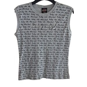 Harley Davidson Youth tank top shirt XL De-lux Merchandise Santa Maria Ca grey‎